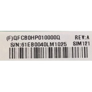 MAIN PARA MONITOR HP LCD / NUMERO DE PARTE QFCB0HP010000Q / 715G7609-M01-000-0H4L / 61EB0040LM1025 / MODELO E222
